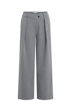 WOVEN PANTS WITH WIDE LEG AND ASYMMETRICAL CLOSURE